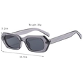 Lunettes de soleil carrées gris translucide pour hommes et femmes, monture légère de 30g - Gris Transparent