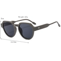 Vintage oversized sunglasses with taupe geometric frame and UV protection lenses - Gray
