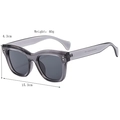 Translucent grey cat-eye sunglasses with dimensions and 40g weight specification - Transparent Gray