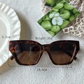 Lunettes de soleil rétro en écaille de tortue, monture œil-de-chat carrée et verres marron - Écaille Marron
