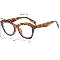 Retro-Cat-Eye-Brillengestell mit Schildpattmuster, 15 cm Breite und nur 27 g Gewicht - Schildpatt