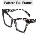 Montatura occhiali cat-eye con motivo tartarugato bianco e nero e finitura in acetato - Montatura Tartarugata