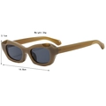 Schicke olivgrüne Cat-Eye-Sonnenbrille mit dickem Rahmen und UV-Schutzgläsern - Gelee-Teefarbe