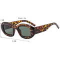 Gafas de sol vintage ovaladas de carey para hombre y mujer con montura gruesa y lentes oscuros - Carey (C04)