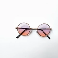 Lunettes de soleil rondes rétro pour enfants avec verres dégradés violet-orange B183 - Rose Pourpre