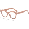 Cat eye glasses frame in nude pink with size specs 145mm width and 27g weight - Solid Pink