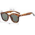 Occhiali da sole vintage tartarugati con lenti verdi e montura alla moda da 14cm - Lenti Scure / Tartarugato