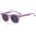 Retro purple sunglasses for men and women with dark grey lenses and lightweight frame - Purple