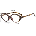 Occhiali da sole cat eye con motivo tartarugato leopardo e montatura retrò leggera - Tartarugato/Lenti Bianche