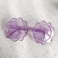Occhiali da sole per bambini a forma di fiore viola trasparente con montatura a petalo - Viola