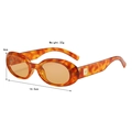 Detailed view of oval tortoiseshell sunglasses with 14.5cm width and 32g weight specs - Orange Floral Pattern
