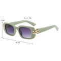 Occhiali da sole rettangolari retrò con montatura verde chiaro e lenti sfumate viola - Montatura Verde Lenti Grigio-Viola
