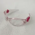 Lunettes anti-lumière bleue rose pour enfant avec détails trèfle et cœur rouges - Monture Rose Verre Clair