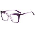 Occhiali anti-luce blu stile cat-eye sfumati viola con montatura grande alla moda - Viola Progressivo