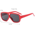 Chic red oversized double bridge aviator sunglasses with gradient grey lenses - Red