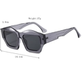Irregular grey transparent cat eye sunglasses with 37g lightweight resin frame - Transparent Gray