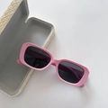 Lunettes de soleil polarisées roses pour enfants avec verres foncés et étui texturé - Rose