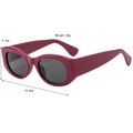 Occhiali da sole cat-eye rosso scuro con aste larghe e montatura larga 14,4 cm - Borgogna