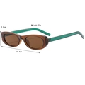 Chic cat eye sunglasses featuring translucent brown frames and vibrant green temples - Transparent Tea