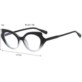 Cat eye anti-blue light glasses with black gradient frames and 20g lightweight design - Gradient Black