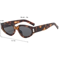 Cat eye tortoiseshell sunglasses with dark lenses and silver metal hinge accents - Demi