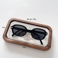 Detailed size chart of folding children's sunglasses with 14cm width and 20g weight - Black