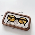 Detail view of foldable kids sunglasses with yellow lenses and 14cm frame dimensions - Black and Yellow