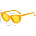 Retro cat-eye sunglasses with vibrant yellow frame and lenses, 14.8cm width design - Orange Frame Orange Lens