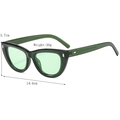 Gafas de sol ojo de gato en montura verde transparente con ancho 14,6cm y peso 30g - Montura Verde / Lentes Verdes