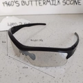 Detailed size view of kids cycling sunglasses with dimensions 13cm width and 30g weight - Black Frame Light Silver