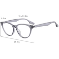 Minimalistische Cat-Eye-Brille mit grauem transparentem Rahmen und 21g Leichtbau - Transparentes Grau