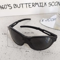 Detailed view of foldable kids sunglasses with 13cm width and 4.2cm height dimensions - Black