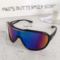 Occhiali da sole sportivi per bambini montatura nera con lenti sfumate blu-viola - Montatura Gialla Specchio Verde