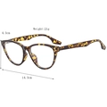Cat-Eye-Brillengestell mit Schildpattmuster, 21g leichtes Design und bernsteinfarben - Schildpatt