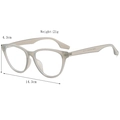 Minimalist transparent grey cat eye eyeglasses frame for women with lightweight design - Jelly Grey