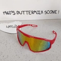 Kids sports sunglasses with red frame and orange mirrored lens for outdoor cycling - Red Frame Red Mirror