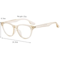 Cat-eye glasses frame in transparent champagne yellow finish for women - Transparent Yellow