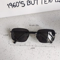 Detailed view of metal frame polarized folding sunglasses with 25g lightweight specs - Black