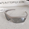 Kids sports sunglasses with silver frame and integrated grey lenses for cycling - Silver Frame White Mirror Lens