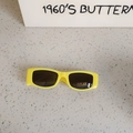 Lunettes de soleil rectangulaires jaunes pour enfants avec verres de protection UV400 - Jaune