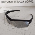 Kids sports cycling sunglasses with black streamlined frame and dark gray UV lenses - Bright Black / Silver