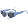 Occhiali da sole retrò azzurro chiaro con lenti protettive UV e montura oversize donna - Blu