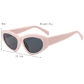Occhiali da sole rosa a forma di cuore con lenti scure e montatura larga 15,1 cm - Rosa