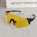 Outdoor cycling sunglasses with yellow photochromic lens and black semi-rimless frame - Black Frame Yellow Lens