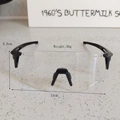 Transparent cycling sports glasses with black frame, width 13cm and weight 30g - Black Frame Transparent