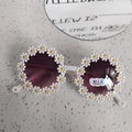 Occhiali da sole per bambini con montatura a margherita bianca e lenti UV400 - Bianco Fresco