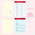 Detail of cute planner pages with 30-day challenge and weekly schedules in macaron colors - Angel Wings Refill (120 Sheets)