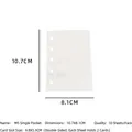 Transparent M5 binder sleeves dimensions 10.7x8.1cm with double-sided photo card slots - M5 Single Pocket Transparent Sleeve (10 Pcs)