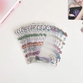 Stack of clear 3-inch photo card sleeves with sheep and floral cartoon patterns - Flower Sheep Style (6#)