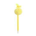 Cute yellow unicorn plush ball pen with sparkling sequins for students and gifts - Yellow
